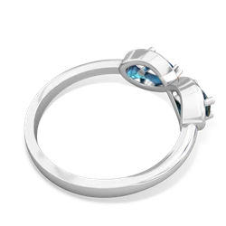 Alexandrite Infinity 14K White Gold ring R5050