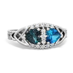 Alexandrite Sparkling Celtic Knot 14K White Gold ring R2645