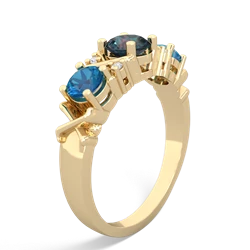 Alexandrite Hugs And Kisses 14K Yellow Gold ring R5016