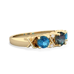 Alexandrite Hugs And Kisses 14K Yellow Gold ring R5016