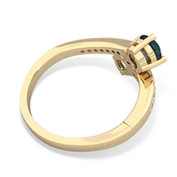 Alexandrite Channel Set Two Stone 14K Yellow Gold ring R5303