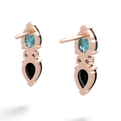 Alexandrite Bowtie Drop 14K Rose Gold earrings E0865
