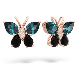 Alexandrite Butterfly 14K Rose Gold earrings E2215