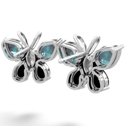 Alexandrite Butterfly 14K White Gold earrings E2215