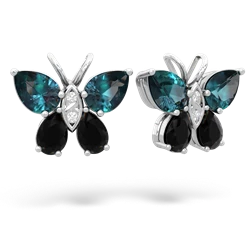 Alexandrite Butterfly 14K White Gold earrings E2215