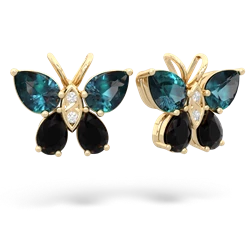 Alexandrite Butterfly 14K Yellow Gold earrings E2215