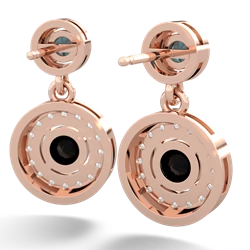 Alexandrite Halo Dangle 14K Rose Gold earrings E5319