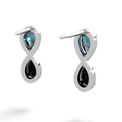 Alexandrite Infinity 14K White Gold earrings E5050