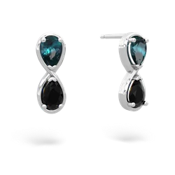 Alexandrite Infinity 14K White Gold earrings E5050