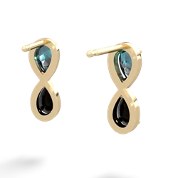 Alexandrite Infinity 14K Yellow Gold earrings E5050