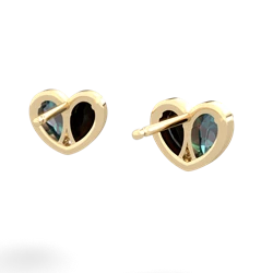 Alexandrite 'Our Heart' 14K Yellow Gold earrings E5072