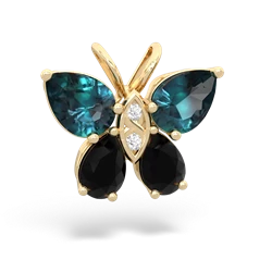 Alexandrite Butterfly 14K Yellow Gold pendant P2215