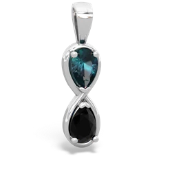 Alexandrite Infinity 14K White Gold pendant P5050