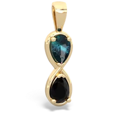 Alexandrite Infinity 14K Yellow Gold pendant P5050