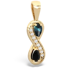 Alexandrite Diamond Infinity 14K Yellow Gold pendant P5390