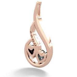 Alexandrite Keepsake Curves 14K Rose Gold pendant P5450