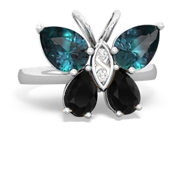 Alexandrite Butterfly 14K White Gold ring R2215