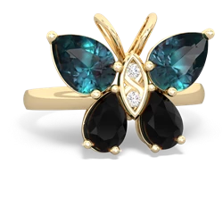 Alexandrite Butterfly 14K Yellow Gold ring R2215