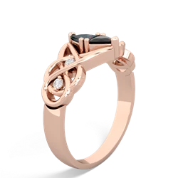 Alexandrite Keepsake Celtic Knot 14K Rose Gold ring R5300