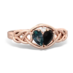 Alexandrite Celtic Love Knot 14K Rose Gold ring R5420