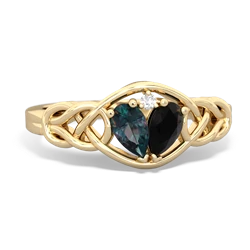 Alexandrite Celtic Love Knot 14K Yellow Gold ring R5420