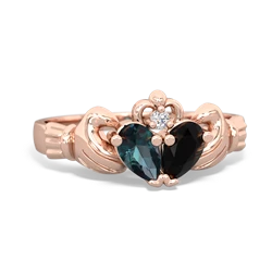 Alexandrite 'Our Heart' Claddagh 14K Rose Gold ring R2388