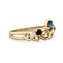 Alexandrite Crown Keepsake 14K Yellow Gold ring R5740