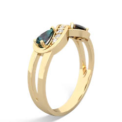 Alexandrite Diamond Infinity 14K Yellow Gold ring R5390