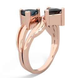 Alexandrite Split Band Swirl 14K Rose Gold ring R2341