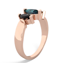 Alexandrite Three Peeks 14K Rose Gold ring R2433