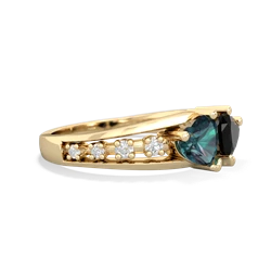 Alexandrite Heart To Heart 14K Yellow Gold ring R3342