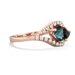 Alexandrite Mother And Child 14K Rose Gold ring R3010