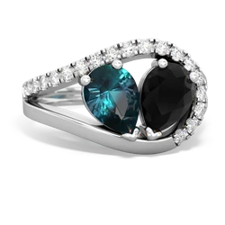 Alexandrite Nestled Heart Keepsake 14K White Gold ring R5650