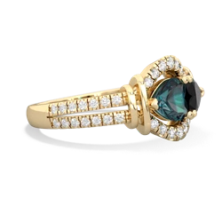 Alexandrite Art-Deco Keepsake 14K Yellow Gold ring R5630