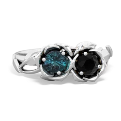 Alexandrite Rose Garden 14K White Gold ring R5510