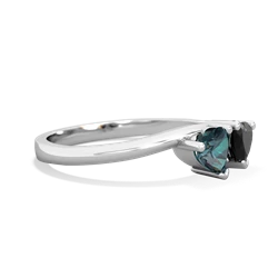 Alexandrite Sweethearts 14K White Gold ring R5260