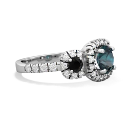 Alexandrite Regal Halo 14K White Gold ring R5350