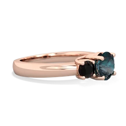 Alexandrite Three Stone Round Trellis 14K Rose Gold ring R4018