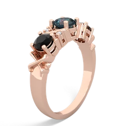 Alexandrite Hugs And Kisses 14K Rose Gold ring R5016