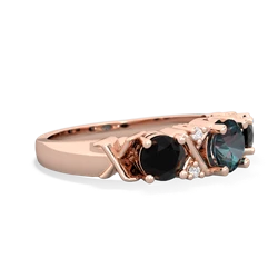 Alexandrite Hugs And Kisses 14K Rose Gold ring R5016