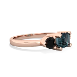 Alexandrite Three Stone 14K Rose Gold ring R5235