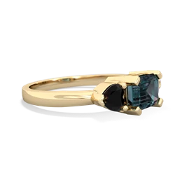 Alexandrite Three Stone 14K Yellow Gold ring R5235