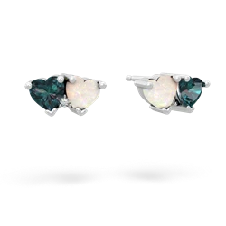 Alexandrite Sweethearts 14K White Gold earrings E5260