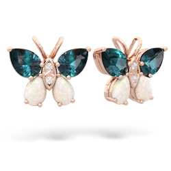 Alexandrite Butterfly 14K Rose Gold earrings E2215