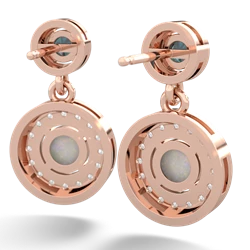 Alexandrite Halo Dangle 14K Rose Gold earrings E5319