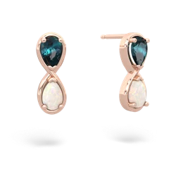 Alexandrite Infinity 14K Rose Gold earrings E5050