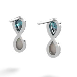 Alexandrite Infinity 14K White Gold earrings E5050