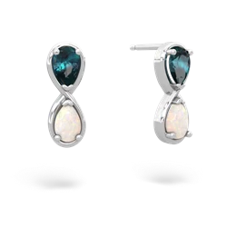 Alexandrite Infinity 14K White Gold earrings E5050