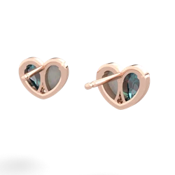 Alexandrite 'Our Heart' 14K Rose Gold earrings E5072