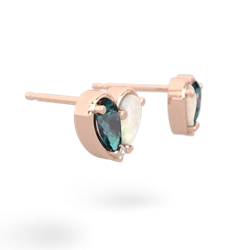 Alexandrite 'Our Heart' 14K Rose Gold earrings E5072